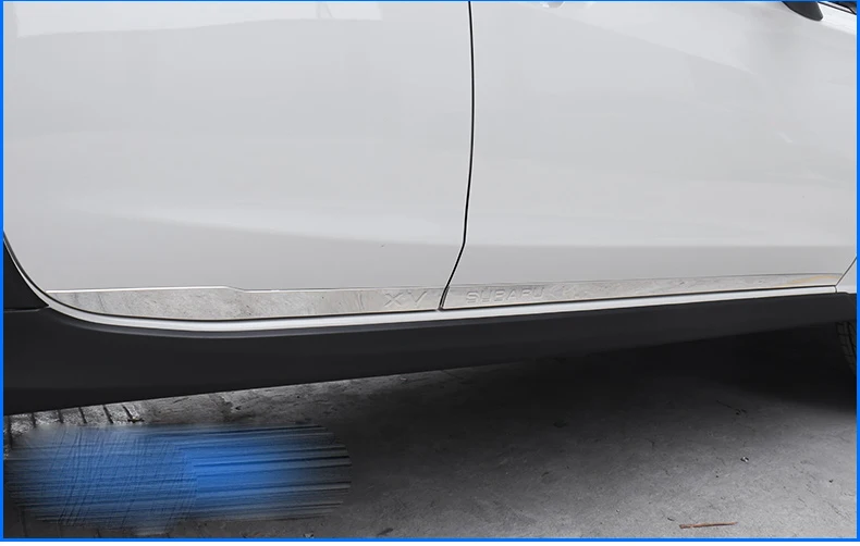 Подходит для 18-19 для subaru XV обшивка кузова модификация двери боковой протирающей полосы ударопрочная Полоса декоративные аксессуары