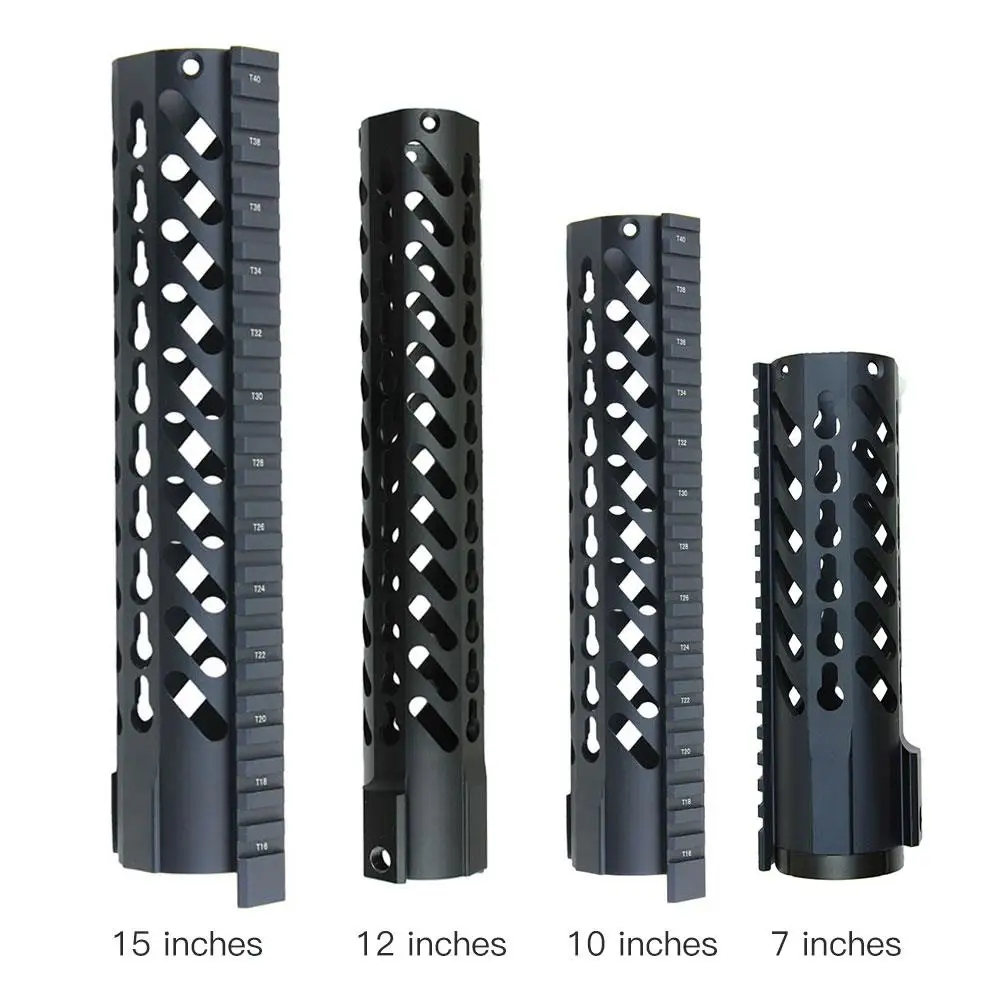 Magorui 7 &quot/10&quot/12 &quot/15&quot Keymod Free Float Quad Rail Slim Handguard|Аксессуары для охотничьих ружей| |