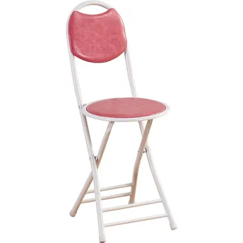 

Folding Stool Household Portable Simple Small Chair Computer Backrest Fashion Round Dining Table