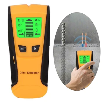 

LCD Digital Wall Detector Metal Wood Studs Finder AC Cable Live Wire Scanner Kit