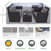 Waterproof Garden Furniture Covers, Rain and Snow Chair Covers, Outdoor, Patio, Garden, Sofa, Table, Dust Proof, Black, 72 Sizes 6