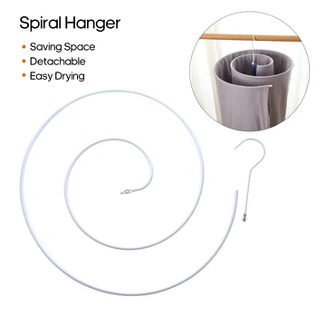 

Drying Rack Spiral Shaped Hanger For Outside Window Indoor Balcony Bed Sheet Hanger Rotating Quilt Storage Quilt Blanket Rack