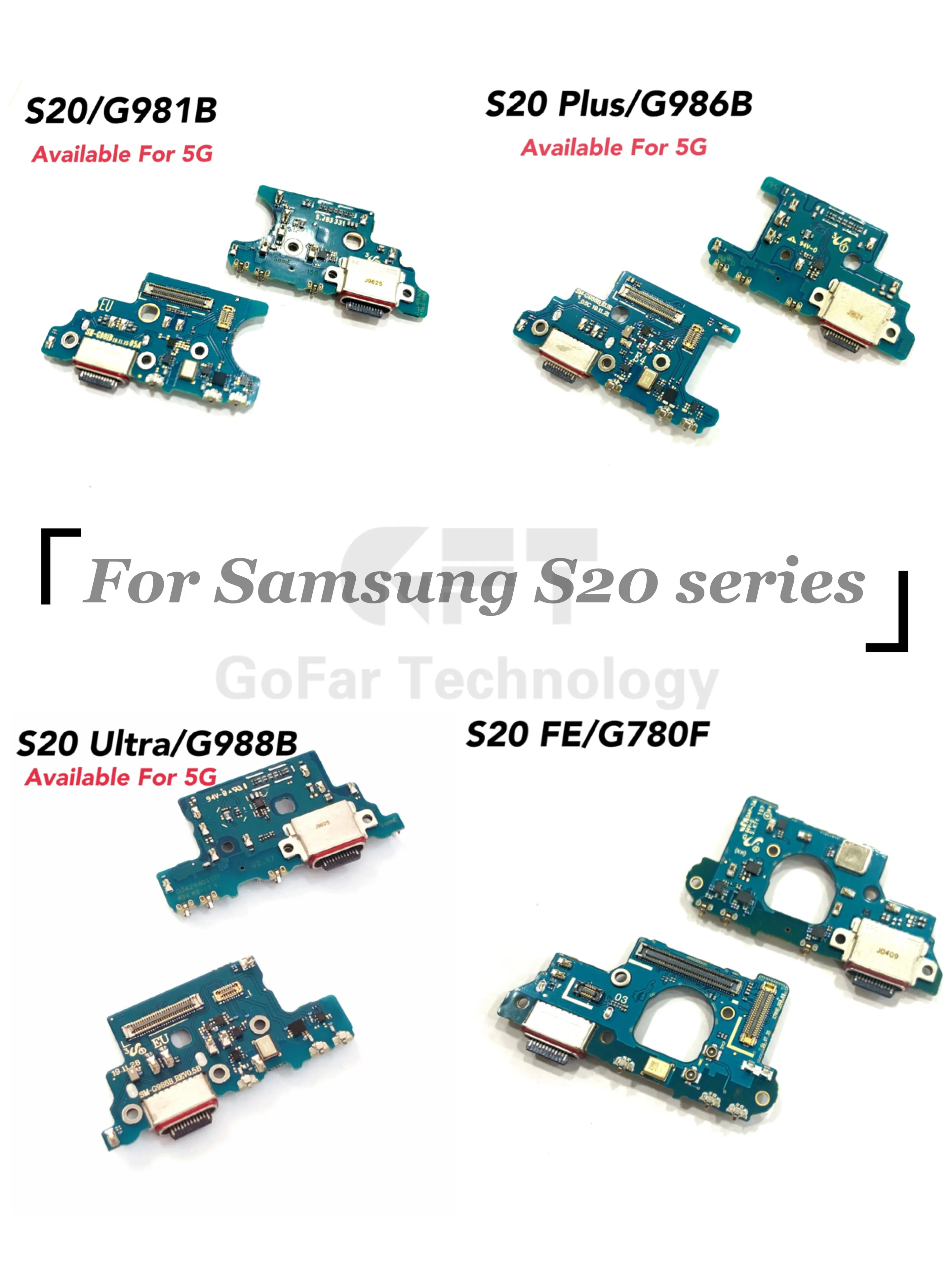 1 шт. зарядный порт для Samsung Galaxy S20 5G Plus Ultra G981 G985 G988 G780 USB зарядная плата PCB док-разъем