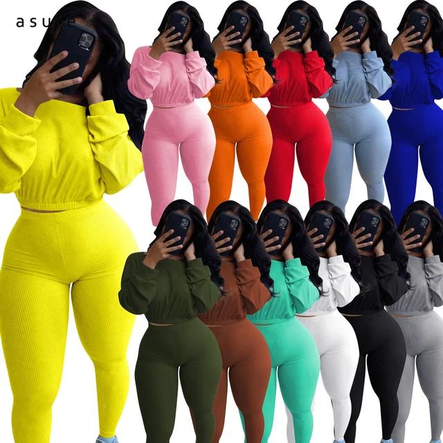 Agasalho Feminino Sexy Club Outfit Jogging Feminino Completo Terno De  Escritório Colheita Superior E Calça Duas Peças Conjunto Roupas Para Casa  Nk174 - Conjuntos De Calças - AliExpress