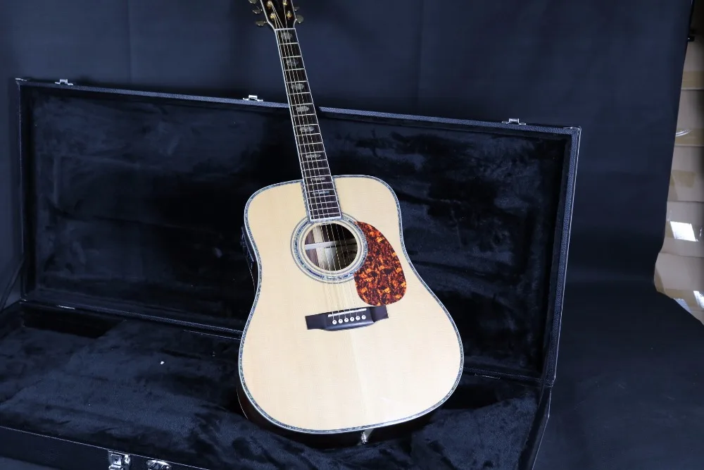 41 ''D стиль b-45 Акустическая Электрогитара Fishman EQ твердый топ гриф из красного дерева Гровер тюнер