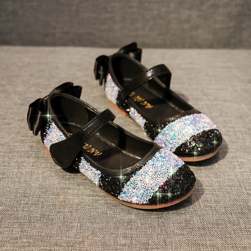 Kids Leather Shoes Spring Autumn Fashion Glitter Rainbow Bowtie Single Shoes Children Girls Princess Shoes Flat Sneakers SJD009 Kids Leather Shoes Spring Autumn Fashion Glitter Rainbow Bowtie Single Shoes Children Girls Princess Shoes Flat Sneakers SJD009