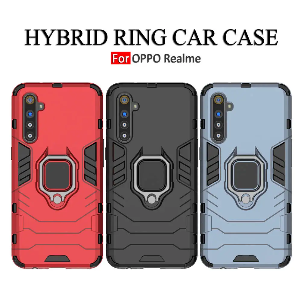 Для Oppo A1K A11X K3 A9 кольцевой держатель чехол для телефона realme 3 5 pro C2 X X2 XT Q Reno 2 магнитный автомобильный противоударный защитный чехол