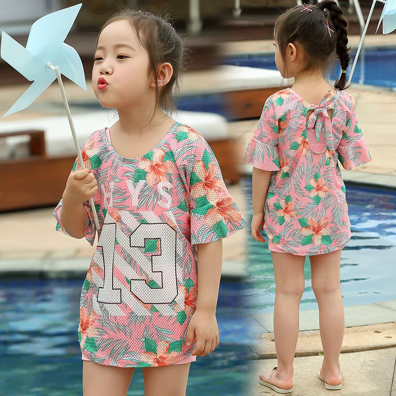 Купальный костюм для девочек, комплект бикини+ Солнцезащитная рубашка купальный костюм из 3 предметов для девочек, детский купальный костюм купальные костюмы для маленьких девочек, одежда