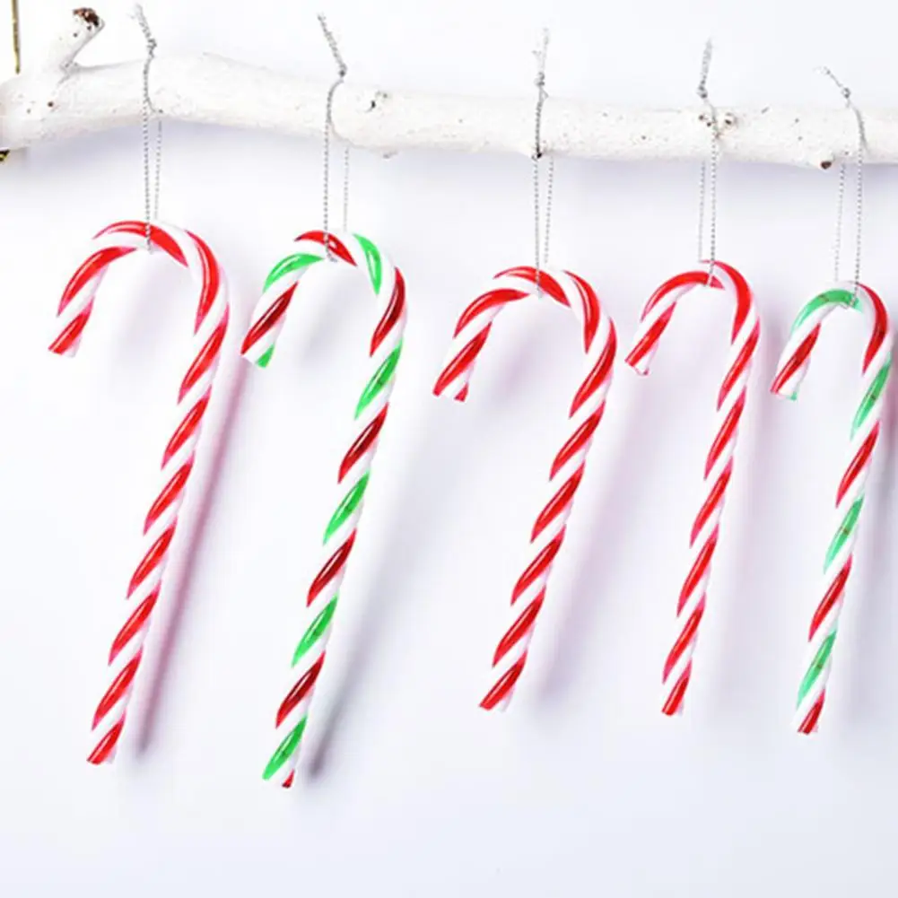 Dropshipping Christmas Cane Pendant 3D Effect Promote Ambience Colorful Surface Tree Hanging Candy Canes Ornaments Hot | Дом и сад