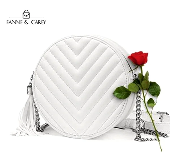 

2020 New Luxury Women Vegan Bags Round Shoulder Bags Quality Handbag Designer Handtas Bags Famous Brand Ladies Bags With Tassel