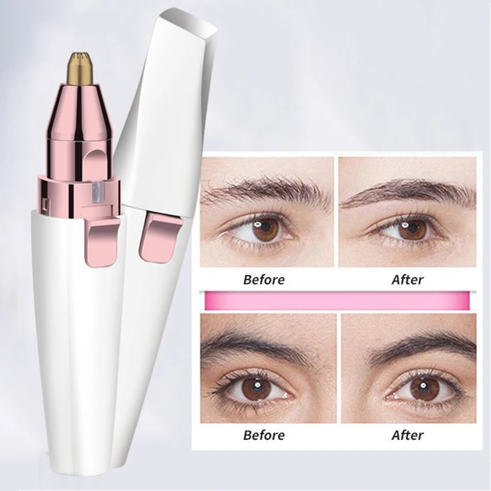 

New Design Electric Eyebrow Trimmer Hair Female Lipstick Shape Brows Pen Remover Epilator FaceShaver Eyebrow Razor Makeup Device