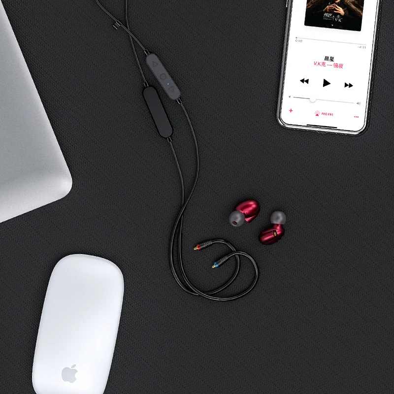 FiiO RC-BT беспроводной Bluetooth aptX AAC Спорт с микрофоном Стандартный MMCX кабель для Shure/Westone/JVC/FiiO, 10 часов жизни