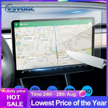 

inch Car 15/17 Screen Protector Clear Tempered Glass Screen Protector for Tesla Model 3 Navigation Protection car accessories