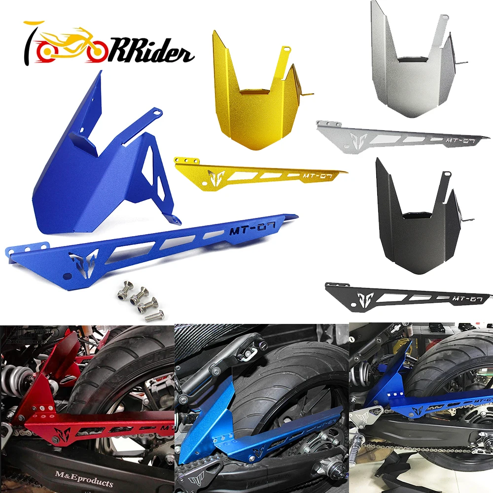 

FZ-07 MT-07 Rear Tire Hugger Fender Mudguard Chain Guard Cover Accessories for 2014-2017 Yamaha FZ07 MT07 FZ 07 MT 07 14 15 16