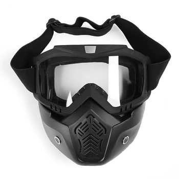 

Glasses-mask, collapsible, transparent glass, black
