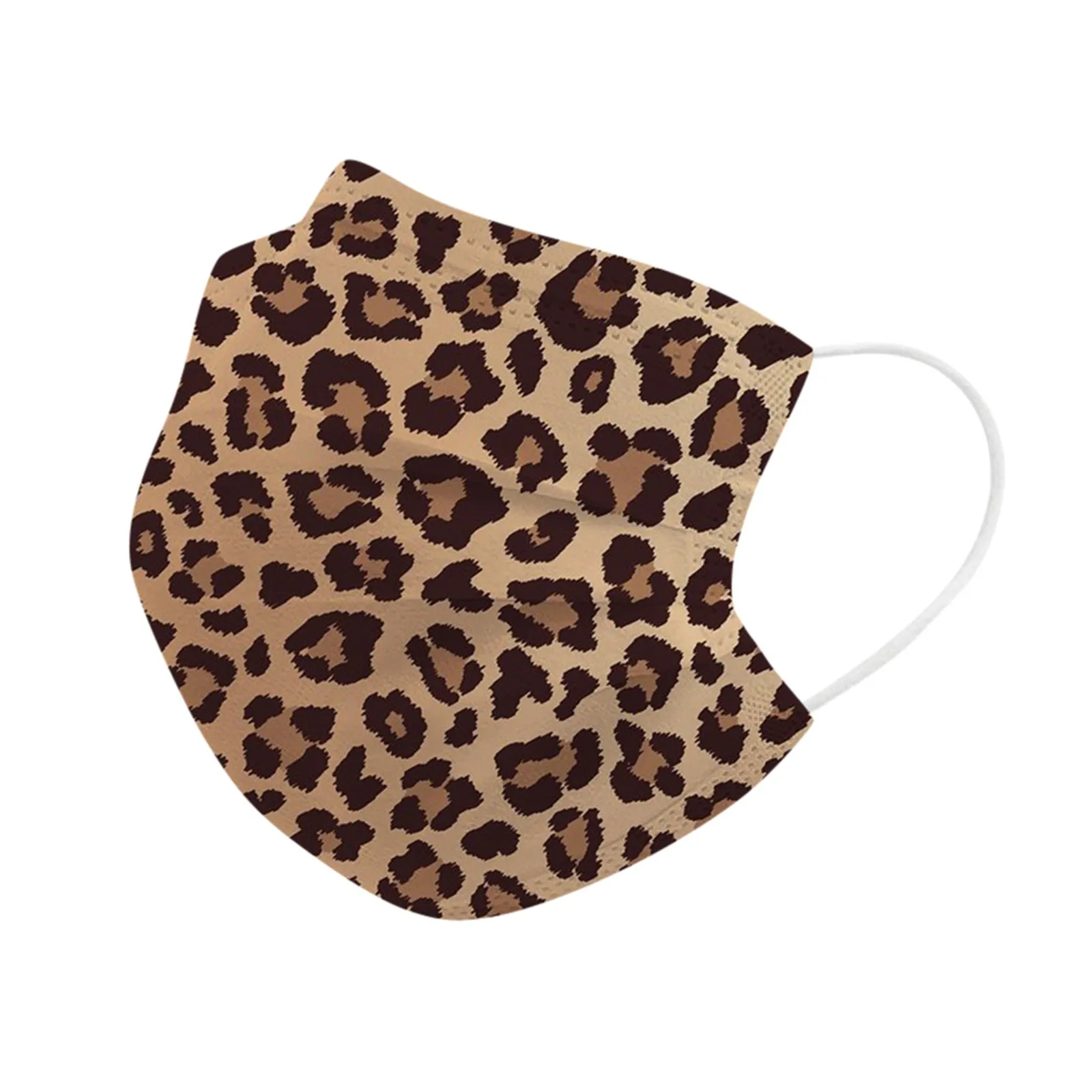 10pcs Women Leopard Printing Masks Adult Three-layer Disposable Dust-proof Protective Cartoon Mask High Quality 3 Layers Masken 4