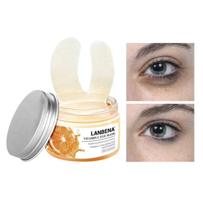 LANBENA Retinol маска для глаз уход за кожей Гиалуроновая кислота патчи для глаз Сыворотка Восстанавливающий, увлажняющий уменьшает темные круги сумки морщины у глаз 50 шт - Цвет: VC