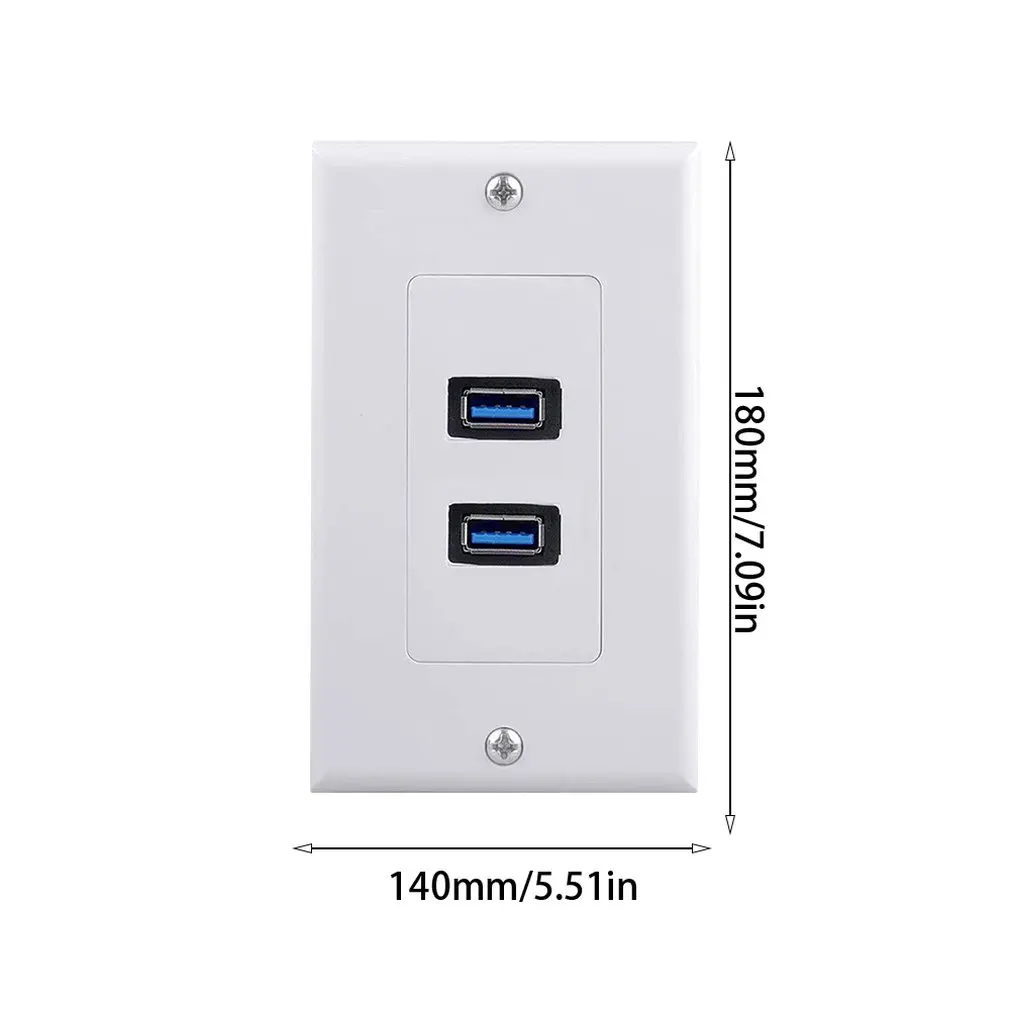 Двойной Usb 3,0 Keystone настенная пластина зарядное устройство розетка крепление Лицевая панель Крышка свинцовая настенная панель Full Hd 1080 ТВ кабельная панель
