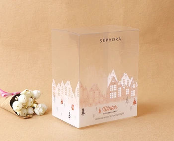 

Customized UV Protected pvc box with handle keychain packing box design PET box package Printed ---CP7115