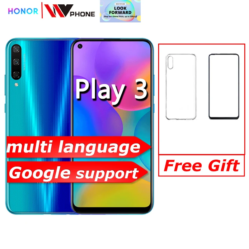  Honor play 3 Smartphone 4000mAh Battery Kirin 710F 48MP camera Android 9.0 6.39