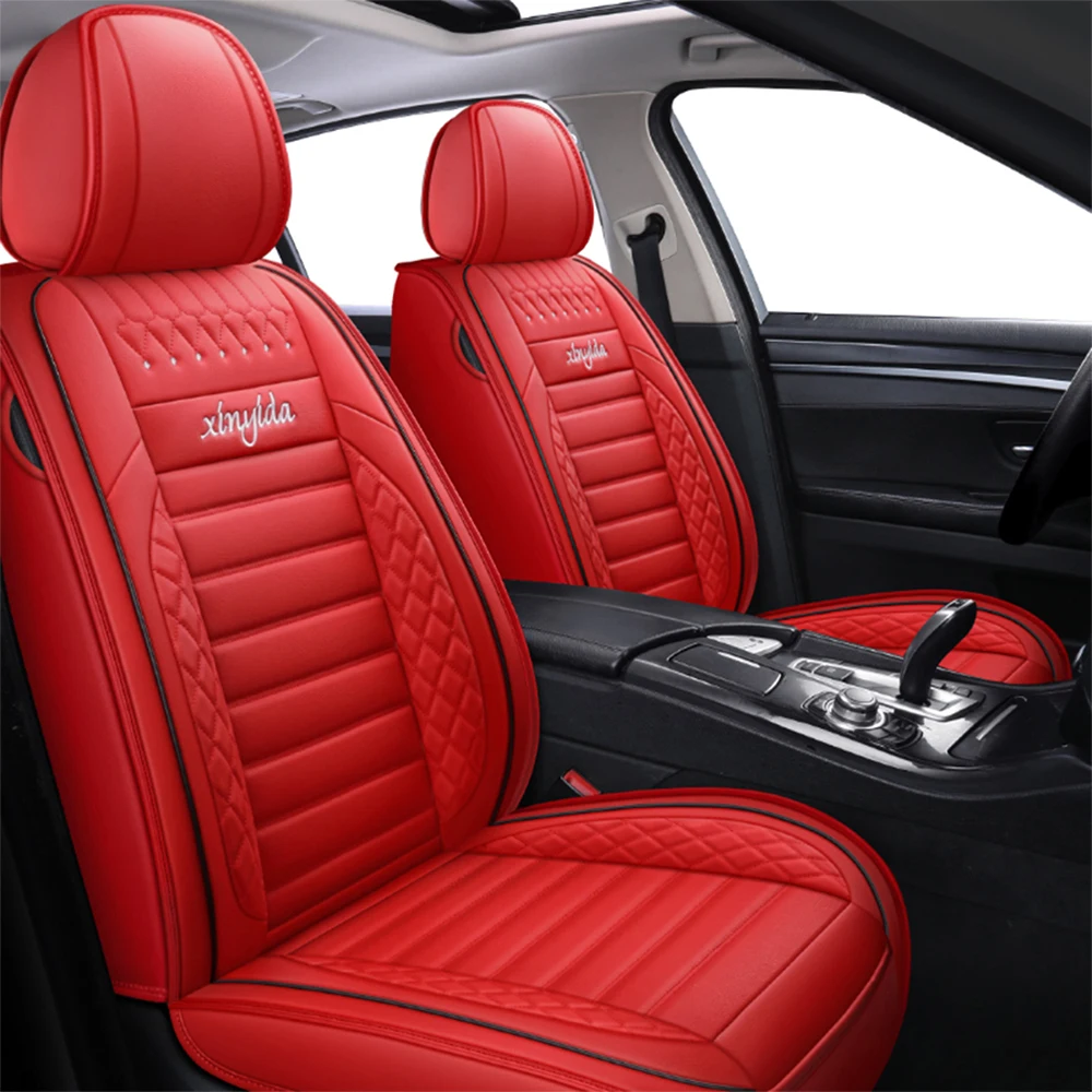 Leather Car Seat Cover for Volkswagen polo 9n polo sedan 6r touareg passat  b3 Golf 7 caddy Tiguan Seat Covers Auto Accessories
