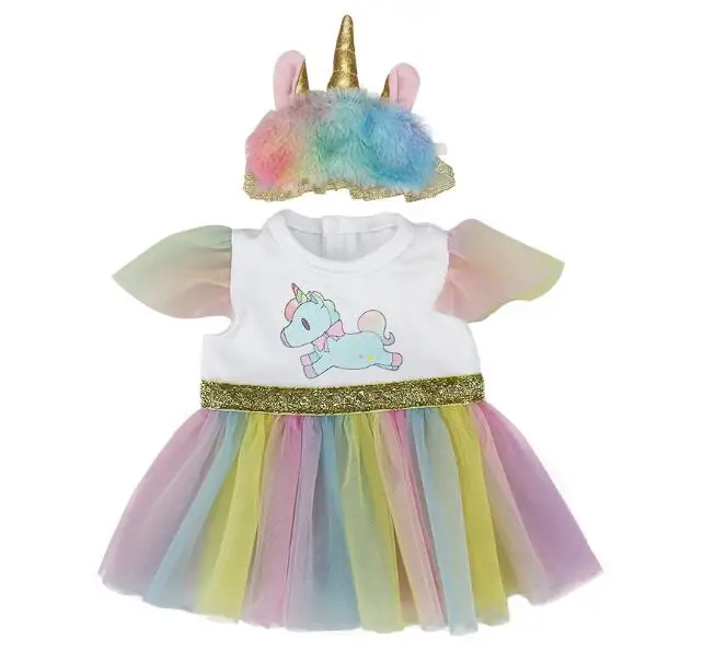 Новая модная юбка для детей 43 см, Детские кухонные принадлежности, Одежда для новорожденных, аксессуары для куклы 17 дюймов