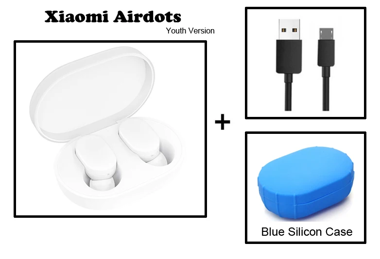 Xiaomi AirDots Молодежная версия TWS беспроводные Bluetooth наушники 5,0 с микрофоном и зарядной док-станцией - Цвет: Airdots youth Case B