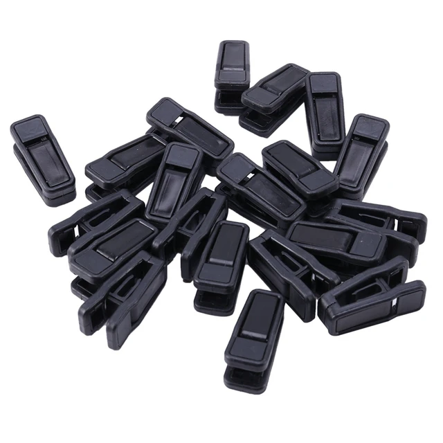 HOUSE DAY Grey Plastic Finger Clips for Hangers, 100 Pack Pants