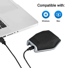 USB 180� Omnidirectional Condenser Conference Microphone for Desktop Compatible with PC/iOS Desktop Laptop Skype,VoIP Call