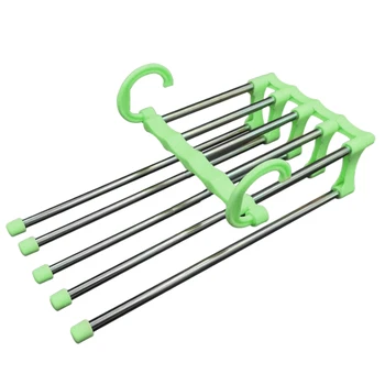 

5 In 1 Multifunctional Storage Tie Belt Magic Rack Closet Hook Adjustable Professional Organizer Trousers Home Pants Hanger