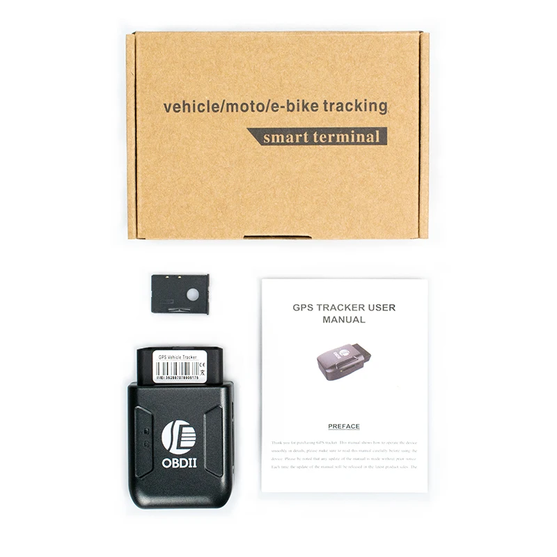 TK206 OBD2 автомобильный интерфейс OBDII gps GSM GPRS трекер с вибрационной сигнализацией отслеживание в реальном времени с геофенсом