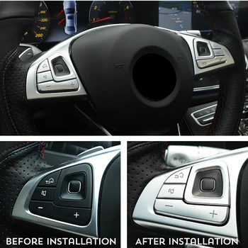 

Abs For Mercedes Benz E Class W213 E200 300 Etc 2016-2018 Car Steering Wheel Button Decoration Trim Cover Car-Styling Sequin