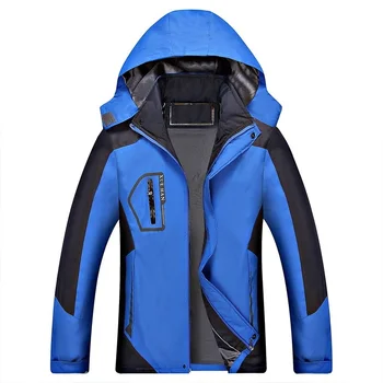 

ZOGAA Men's Windbreaker Inner Fleece Waterproof Jackets Outdoor Sport Warm Coat Hiking Camping Trekking Speed Dry Jackets Men