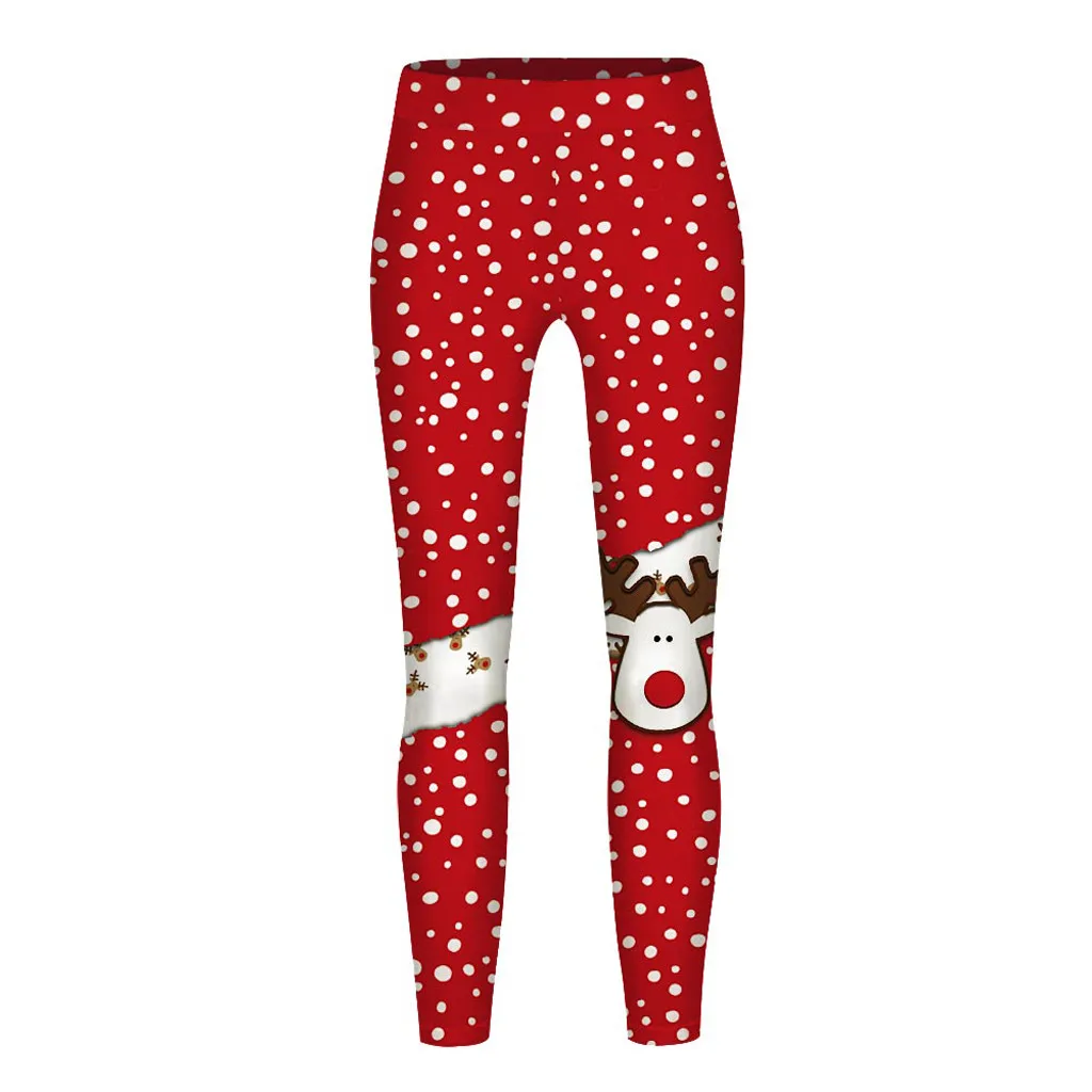 Рождественские леггинсы для девочек; штаны для девочек; длинные штаны принцессы с 3D принтом; ; ; Z4 - Цвет: B