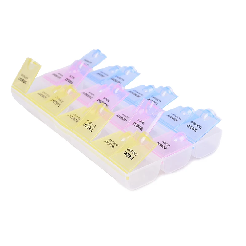 1PC 7 Day 21 Grids Pill Box Medicine Tablet Dispenser Organizer Weekly Storage Case Home Travel Medicine Box Holder