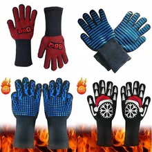 Противопожарные перчатки термостойкие перчатки для барбекю Арамидные водонепроницаемые перчатки для микроволновой печи