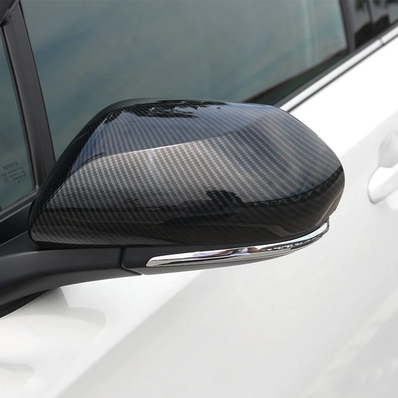 

ABS Carbon Fiber For Toyota Camry 2018 2019 Car side door rearview mirror cover Cover Trim sticker Car Styling Accessories 2pcs
