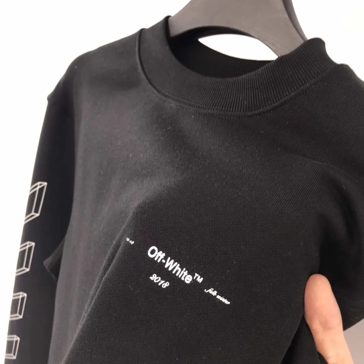 OFF-white уличная одежда с круглым вырезом и длинными рукавами, трехмерные мужские свитшоты со стрелками