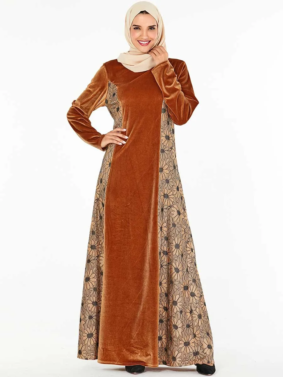 Женская бархатная одежда abaya Mujer Pakistan Дубай Турция мусульманская вышивка кафтан