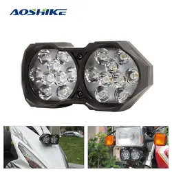 AOSHIKE 1 шт. светодиодный мотоциклетный головной светильник вспомогательная лампа 9 светодиодный мотоциклетный Точечный светильник