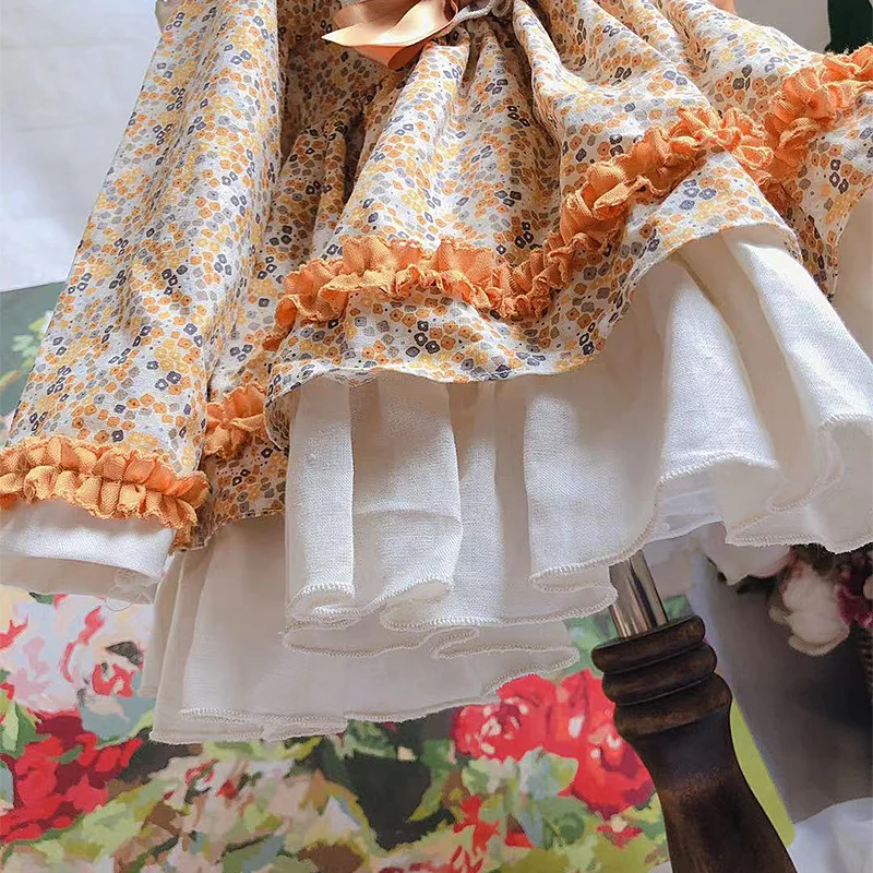 Коллекция года, Осеннее испанское детское платье принцессы с помпонгом платье на день рождения для маленьких девочек рождественское платье для девочек на День Благодарения
