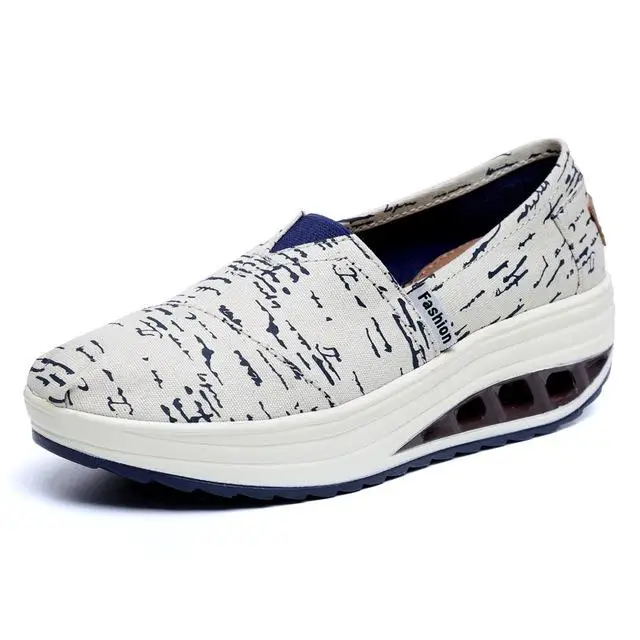Лидер продаж; обувь для фитнеса; женская обувь на танкетке; zapatos Mujer; кеды из ткани; женские дышащие кроссовки; XKD7120 - Цвет: 3308 beige