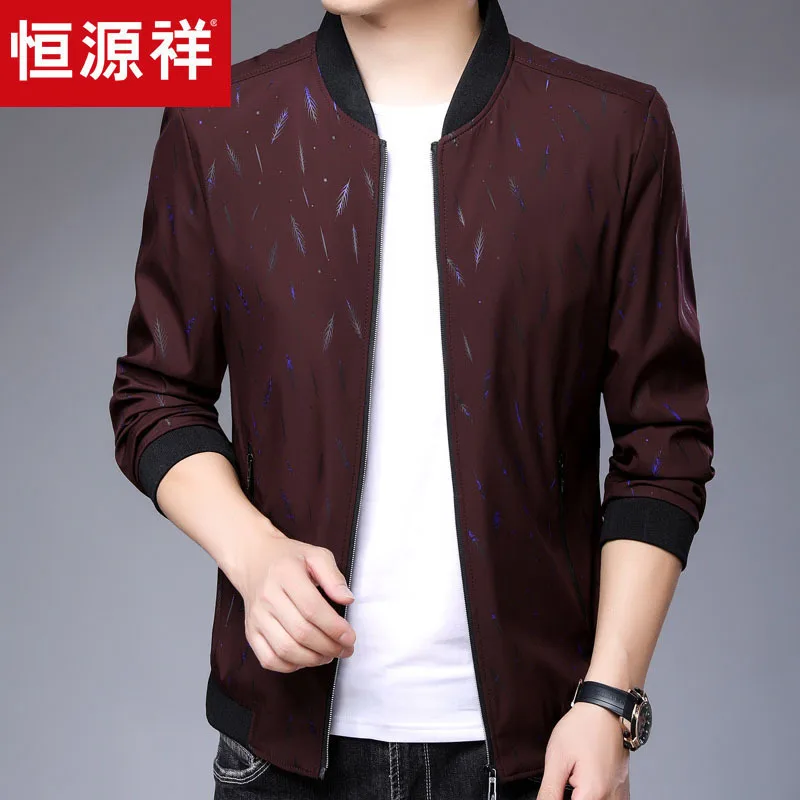 

HYX Genuine Product Autumn Clothing New Style Baseball Collar Korean-style Jacket Coat on Clothes Middle-aged Casual Thin Men'S