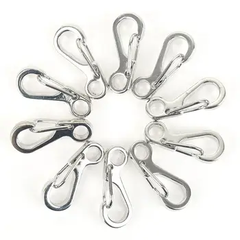 

10pcs Snap Clip Hook Carabiner Metal Bag Backpack Strap Quick Side Release Buckle For Camping Fishing Hiking Traveling Low Sale
