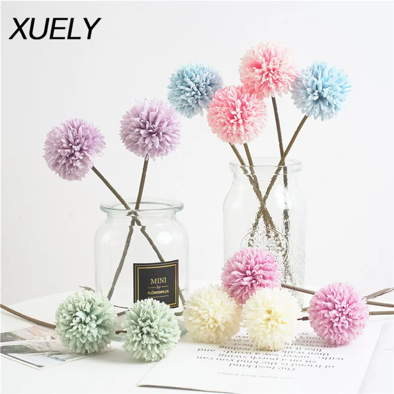 

3pcs Artificial Dandelion Flower Silk Hyacinth Flower Wedding Decoration for Home Party Hotel Garden Decor birthday gift