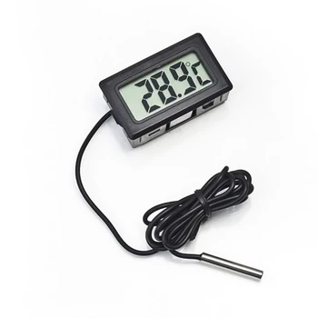 

Digital Thermometer Embedded LCD Electronic Temperature Instrument Freezer Temperature Measuring Applies to refrigerated cabinet