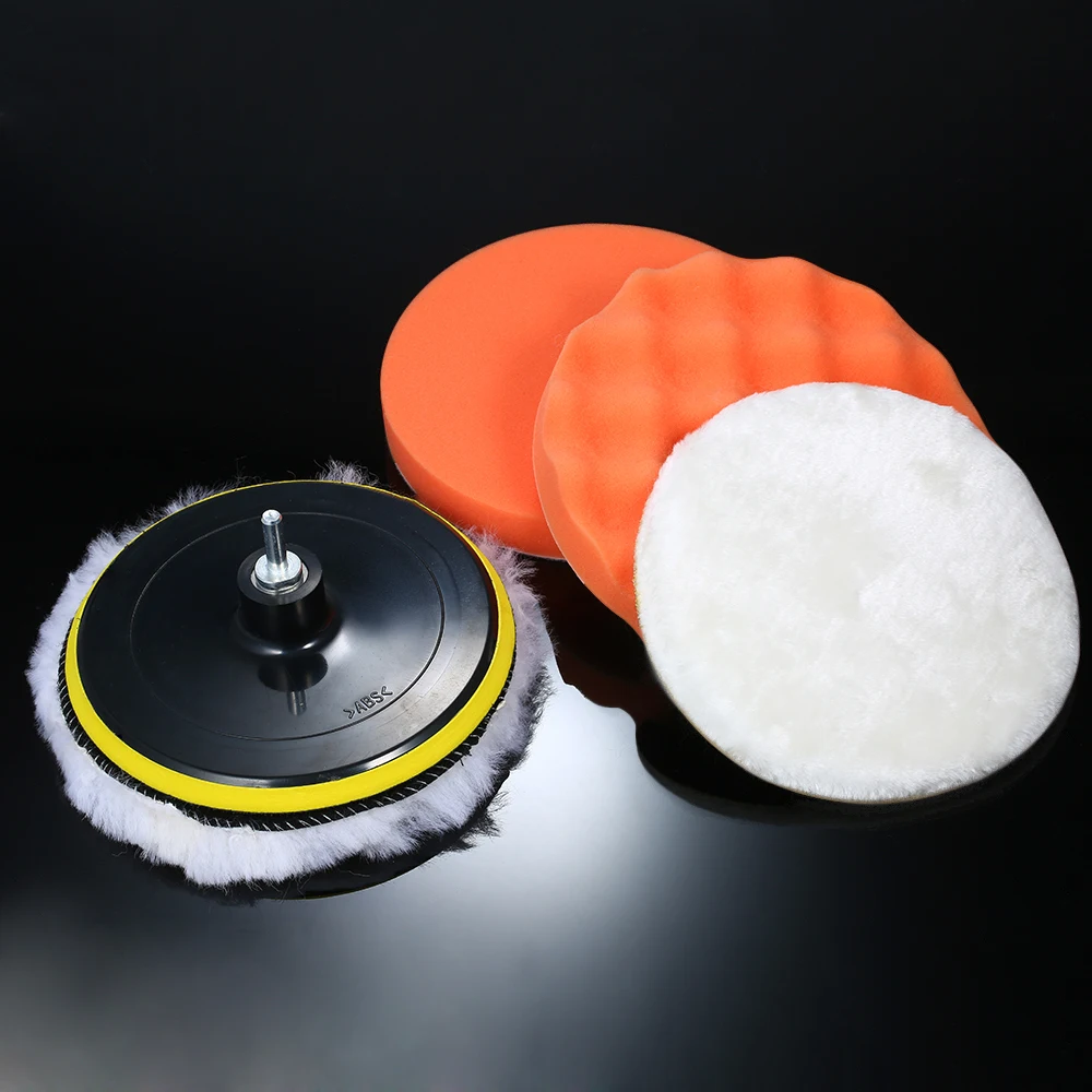 

6pcs 4-7inch Car Foam Polishing Wheel Sponge Polishing Waxing Buffing Pad Kits with M14 Drill Adapter Threaded