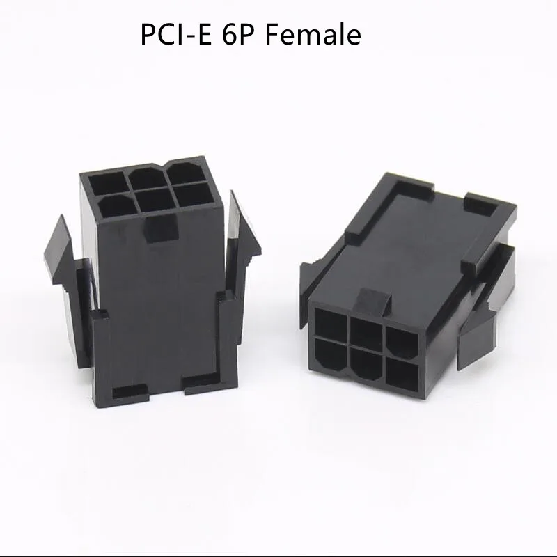 

50PCS/1Lot 5559 4.2mm Black/White 6P 6PIN Female Shell For PC Computer ATX Graphics Card GPU PCI-E PCIe Power Connector Housing