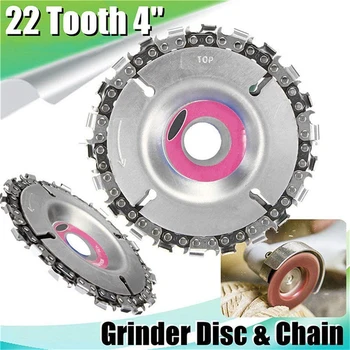 

Hot New Grinder Disc and Chain Wood Carving Disc for Use with 4" 5" or 4-1/2" Angle Grinders Abrasive Tool Accessories