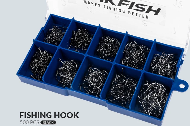 High Carbon Steel Barbed Fishing Hook Set 3#-12# Fly Fishing Bait Holder  Jig Hole Carp Fishing Fishhooks Pesca зимняя рыбалк - AliExpress